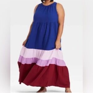 Ava & Viv 3x sundress EUC blue and purples